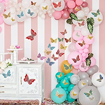 3D Multi Color Butterfly Wall Sticker For Home & Event Decoration (Pack of 12)
